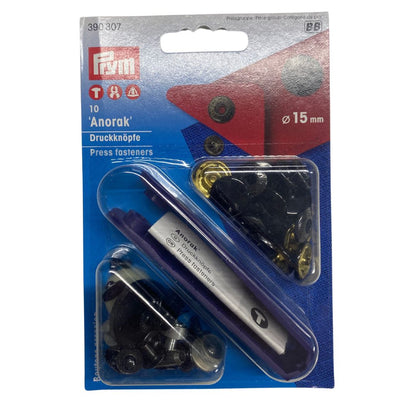 Anorak Press Fasteners 15mm | Multiple Colours | Prym