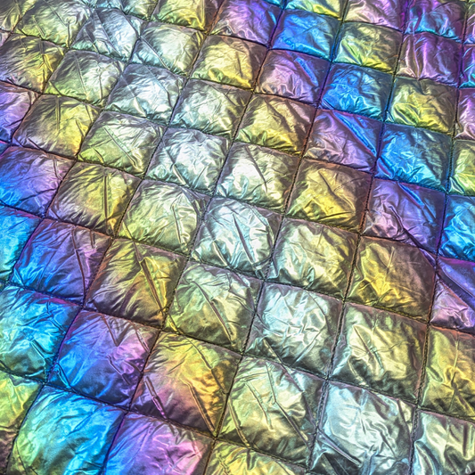 Quilted Rainbow Iridescent Coating
