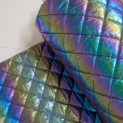 Quilted Rainbow Iridescent Coating