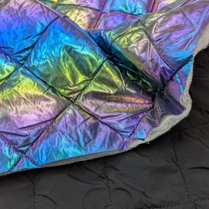 Quilted Rainbow Iridescent Coating