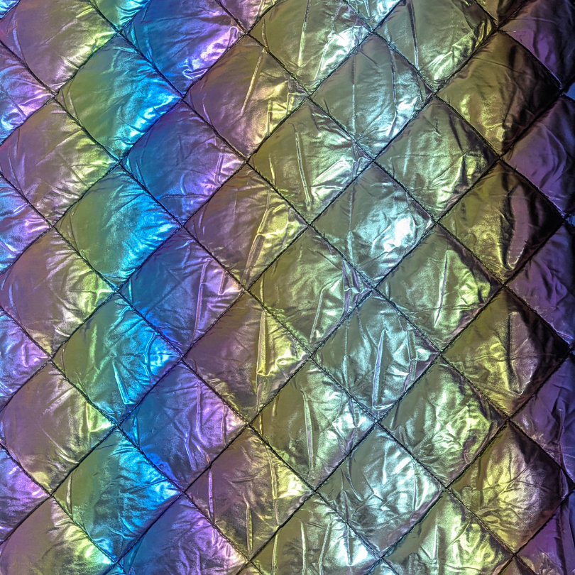 Quilted Rainbow Iridescent Coating