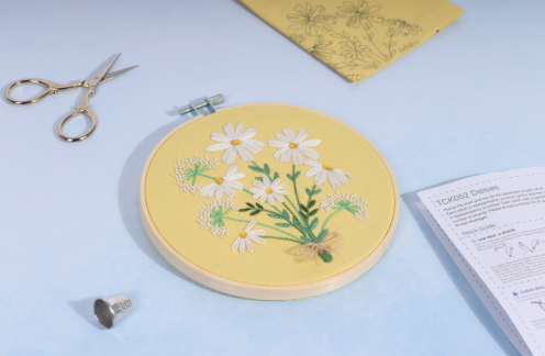 Embroidery Hoop Kit: Daisies