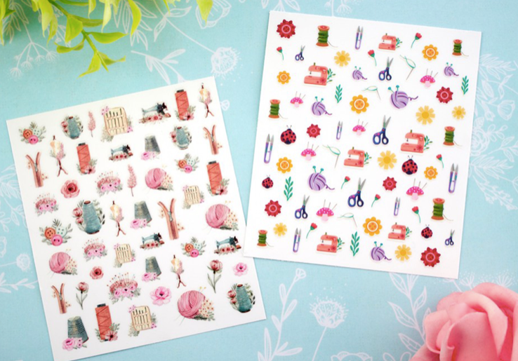Sewing Nail Decals | Sew Tasty
