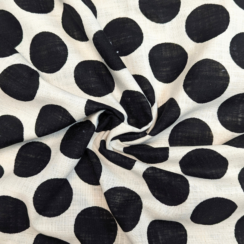 Big Dots Linen Like Slub | Sevenberry | Multiple Colours