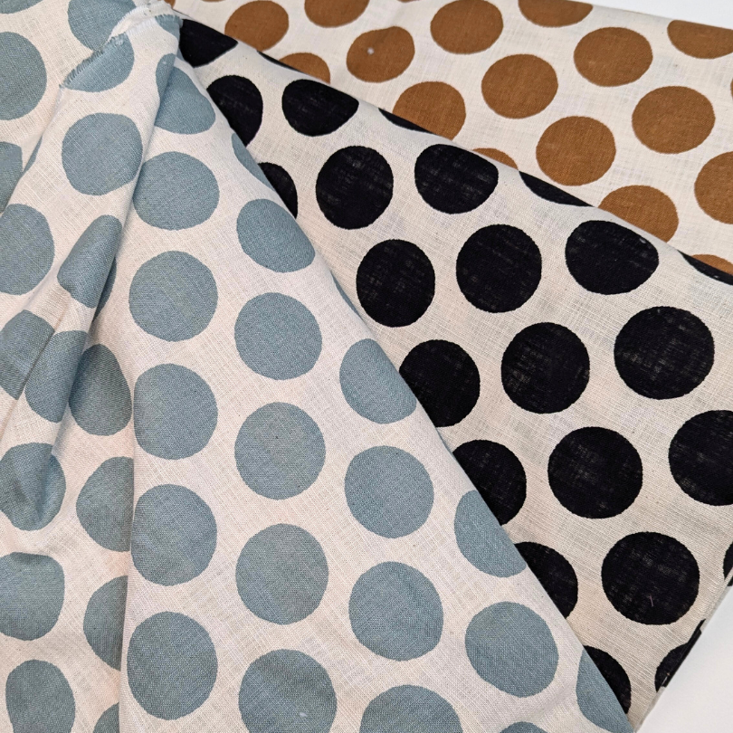 Big Dots Linen Like Slub | Sevenberry | Multiple Colours