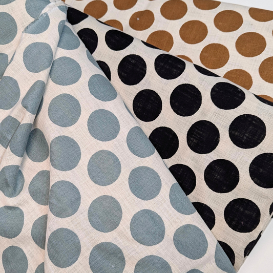 Big Dots Linen Like Slub | Sevenberry | Multiple Colours