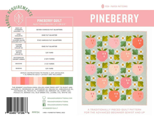 Pen + Paper Patterns | Pineberry Quilt Pattern