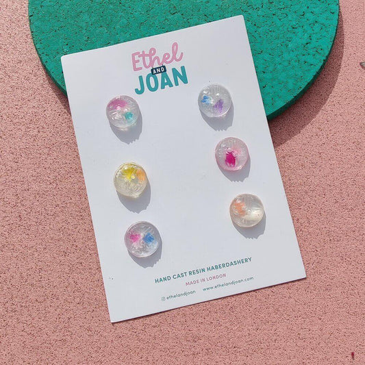 Ethel & Joan Buttons | Sweet Shard Deco 6 Pack