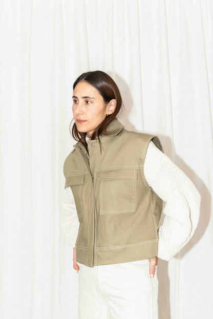 PUFF AND PENCIL | Topstitch Vest x Box Sleeve PDF Pattern Bundle