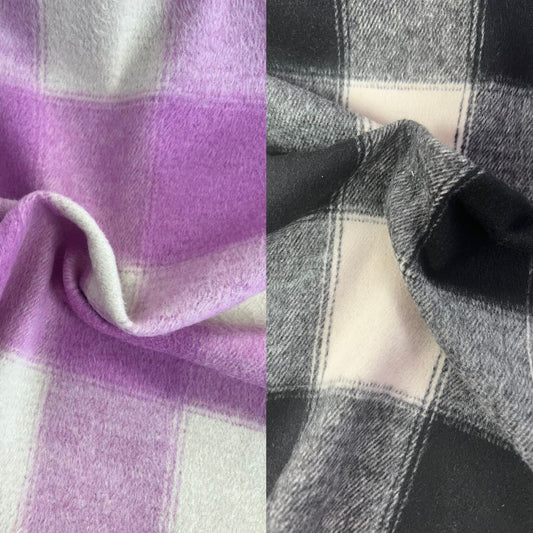 Checked Wool Mix | 2 Colours Available