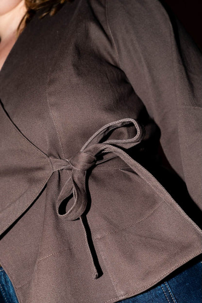 PUFF AND PENCIL - Wrap Blouse with Straight Sleeves PDF Pattern