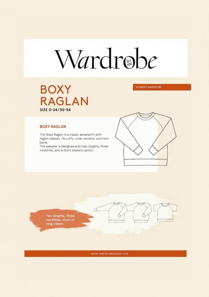 Wardrobe by Me | Boxy Raglan Sweatshirt Paper Pattern