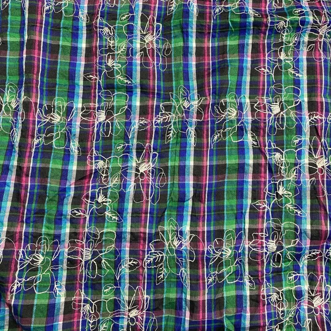 Embroidered Check Cotton