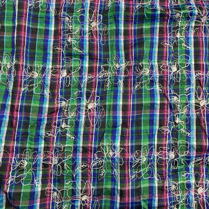 Embroidered Check Cotton