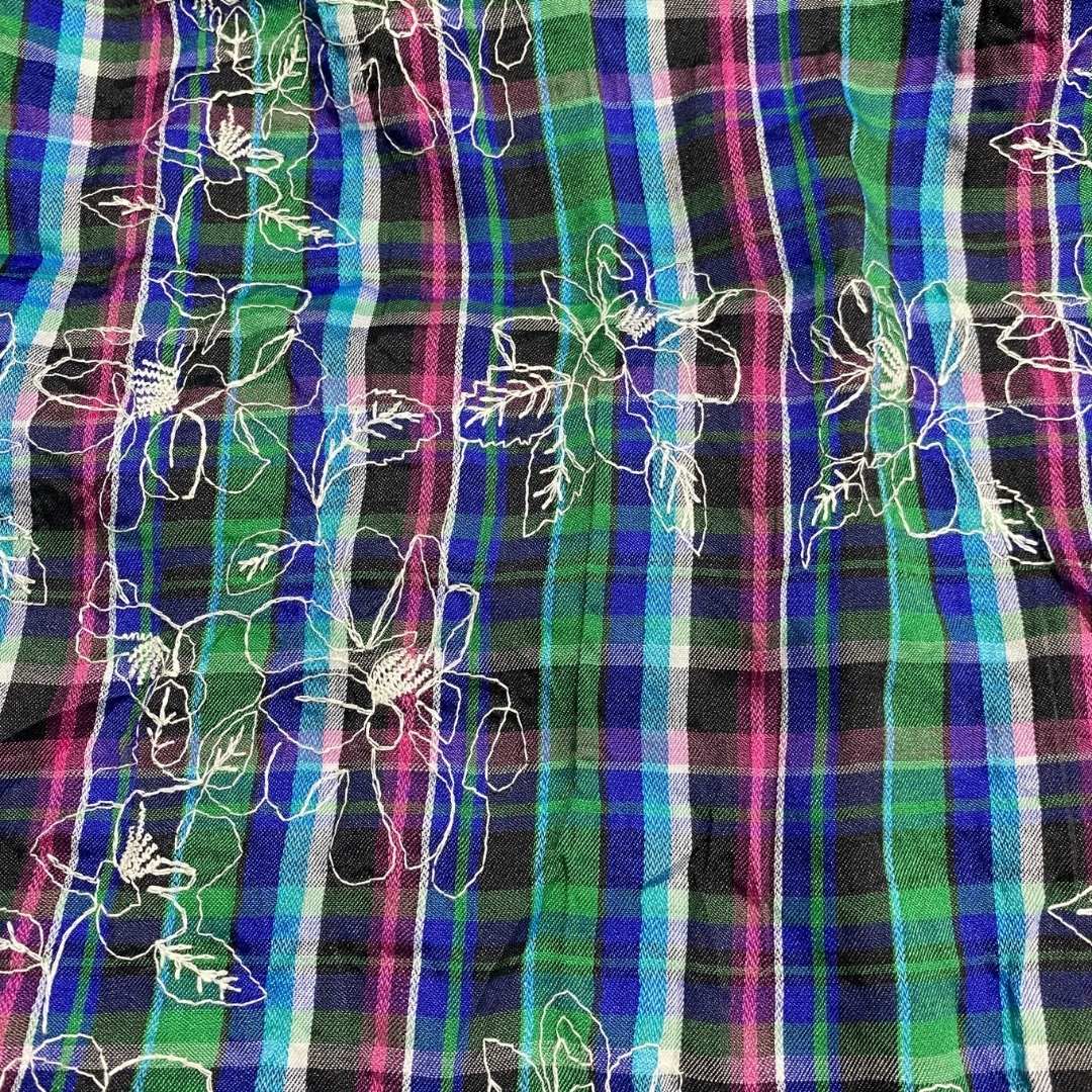 Embroidered Check Cotton