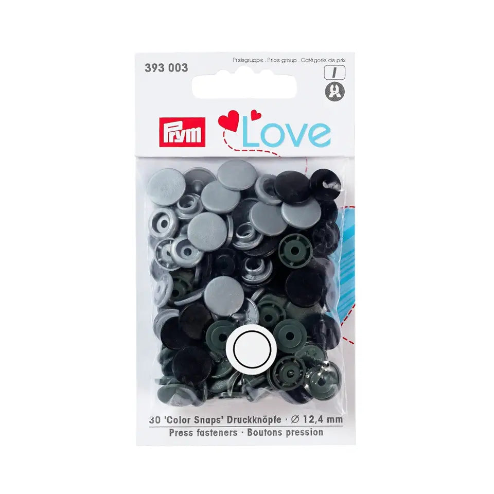 30 Colour Press Fasteners | 7 Colourways | Prym Love