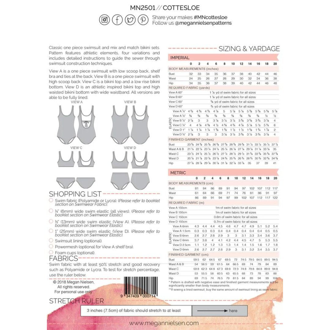 Megan Nielsen | Cottesloe Swimsuit Paper Patter
