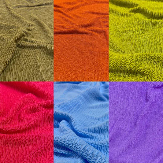 Crinkle Swimwear Fabric | 6 Colours!