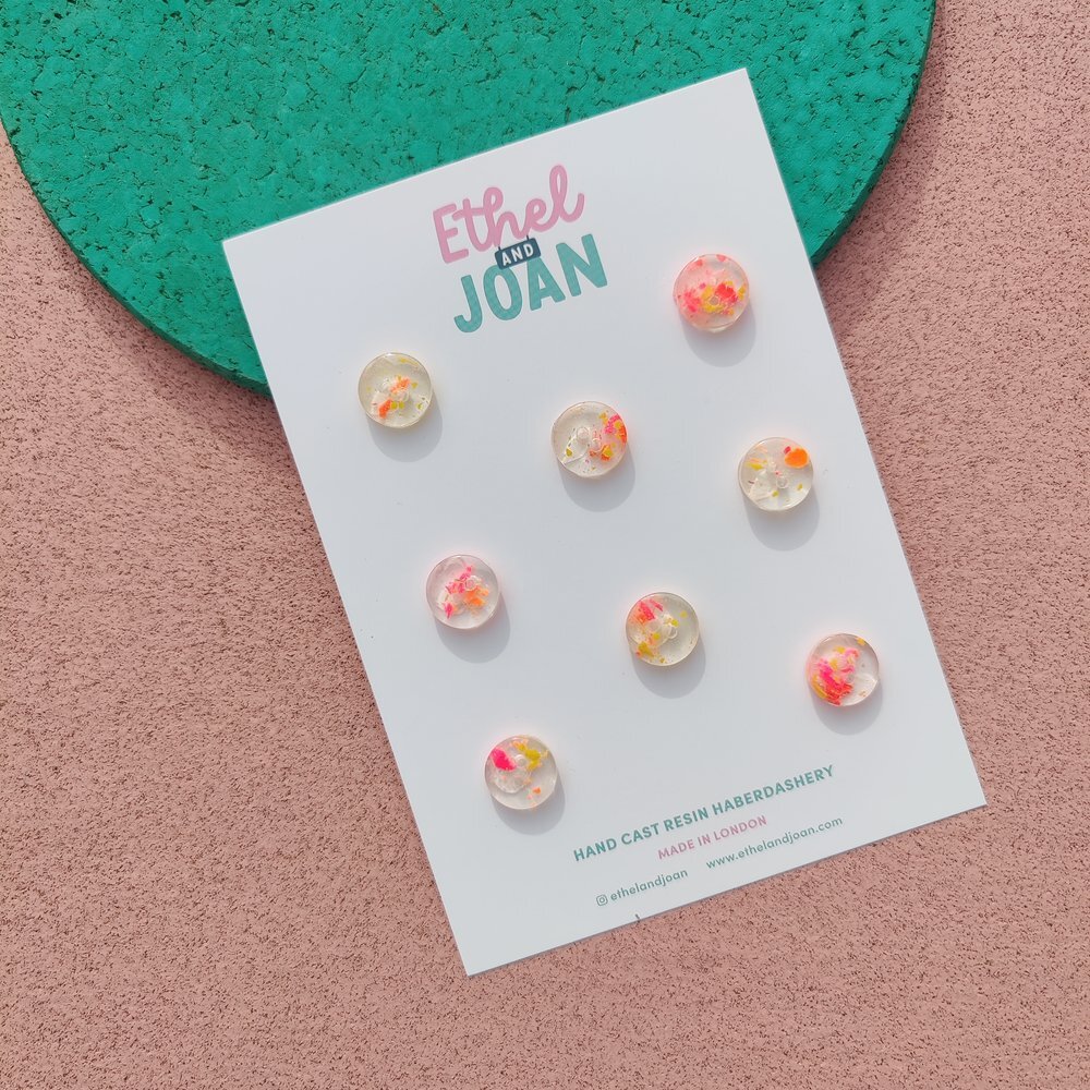 Ethel & Joan Buttons | Day Glow