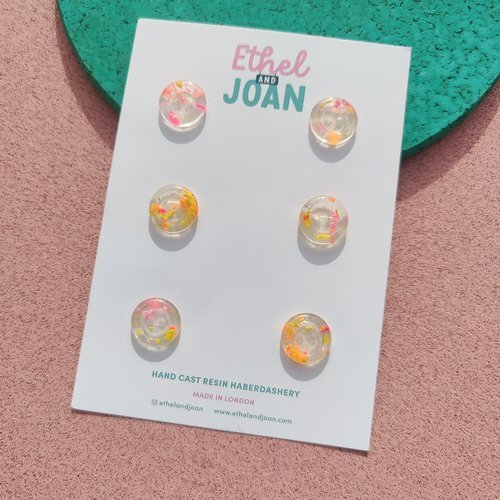 Ethel & Joan Buttons | Day Glow