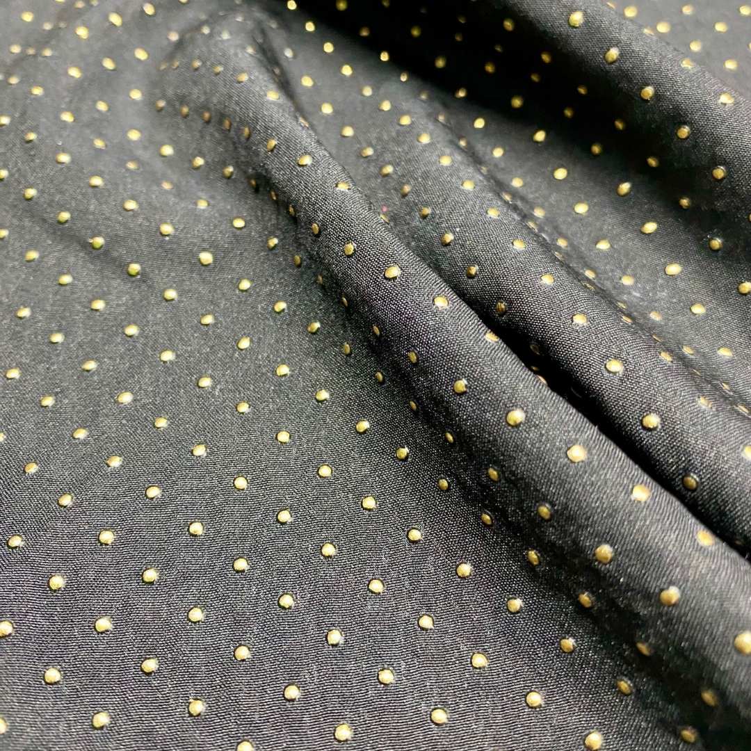 Black & Gold Spotted Fabric