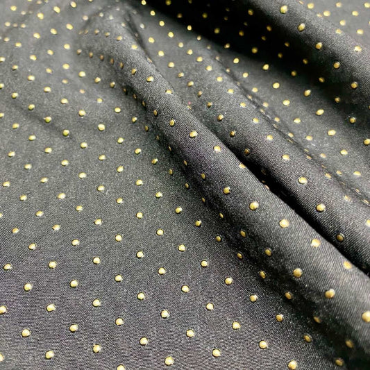 Black & Gold Spotted Fabric