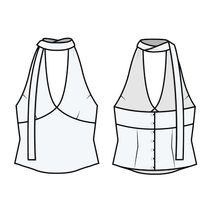 PUFF AND PENCIL - Halterneck PDF Pattern