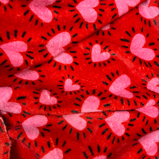Love heart print Cuddle Fleece