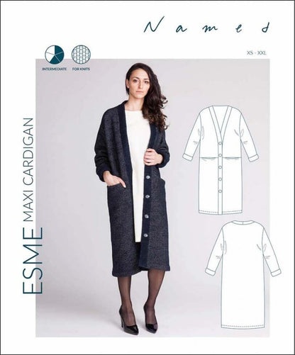Named Clothing | Esme Maxi Cardigan Paper Pattern