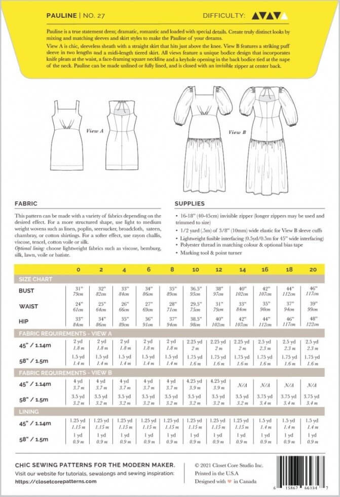 Closet Core Patterns | Pauline Dress