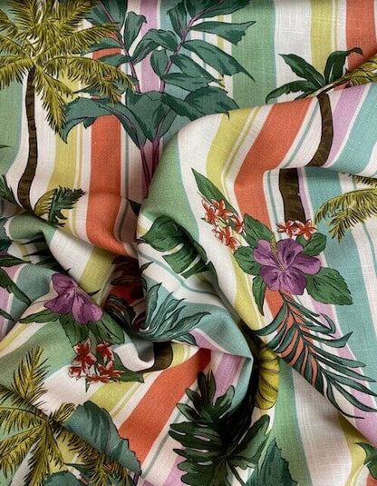 Stripy Palms Linen | Lady McElroy