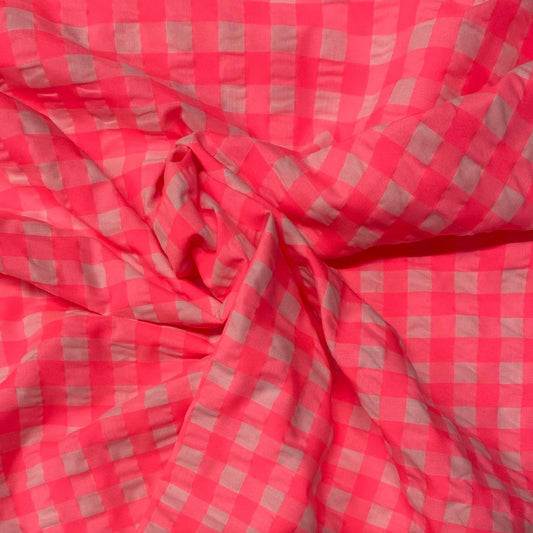 Large Neon Check | Cotton Yard Dyed | Two colours