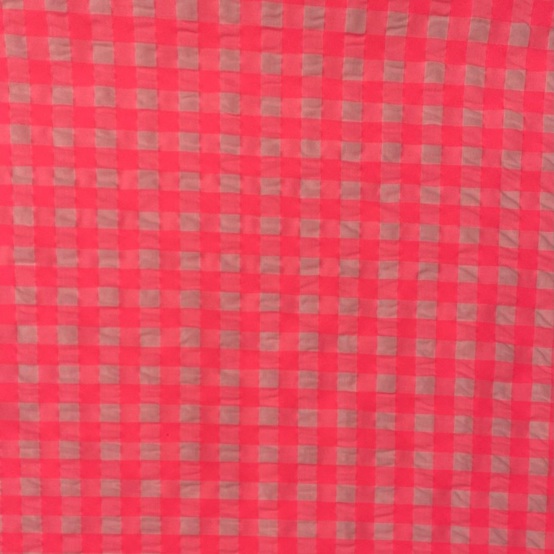 Large Neon Check | Cotton Yard Dyed | Two colours