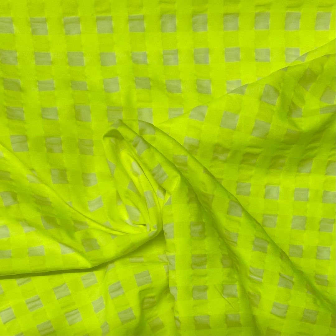 Large Neon Check | Cotton Yard Dyed | Two colours