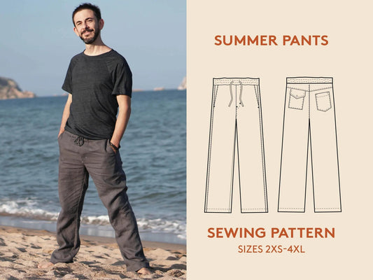 Wardrobe by Me | Mens Summer Pants Paper Pattern