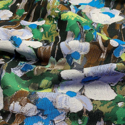 Floral Metal Brocade Fabric | Two Colours