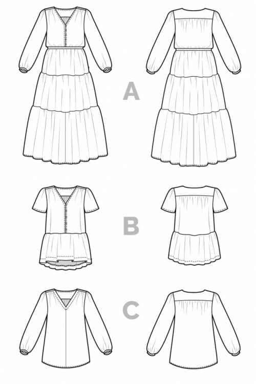 Closet Core | Nicks Dress and Blouse Paper Pattern