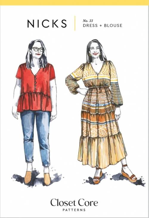 Closet Core | Nicks Dress and Blouse Paper Pattern