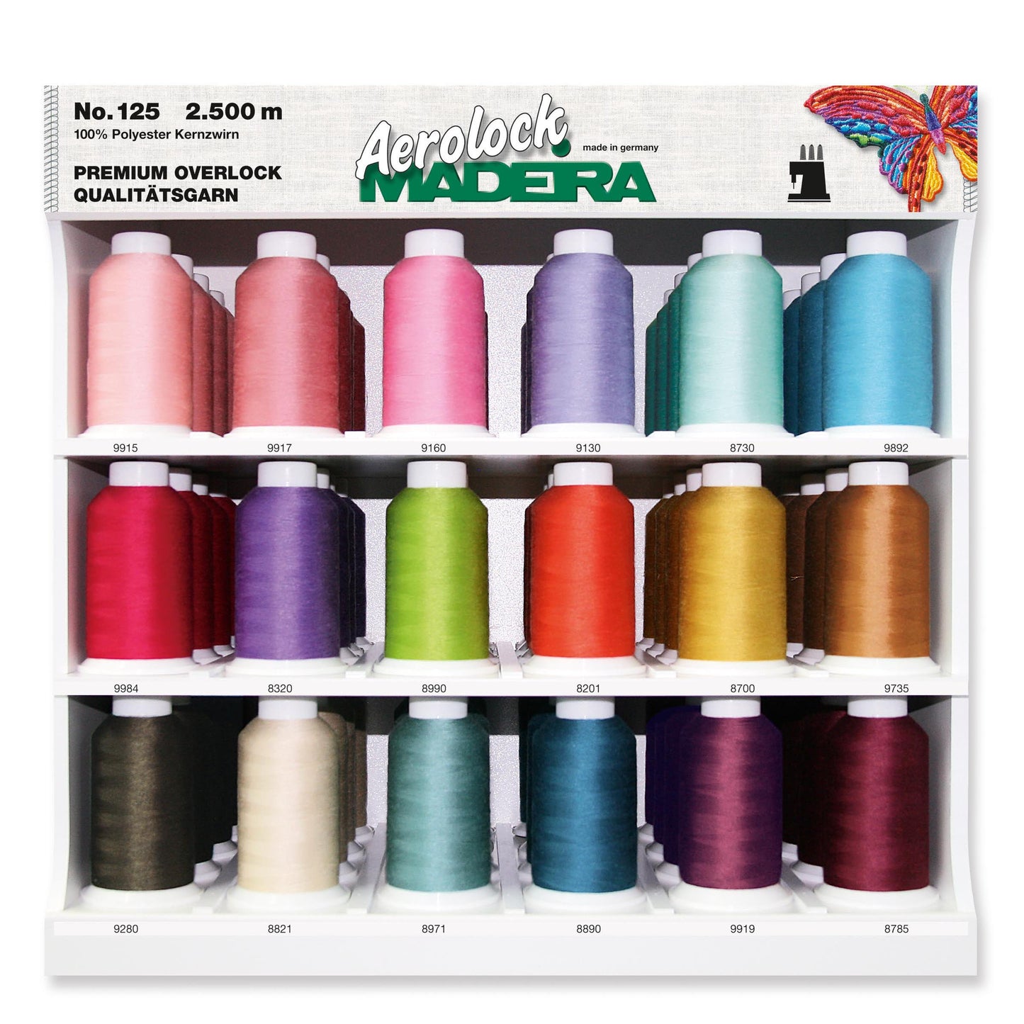Madeira Overlocker Thread | 2500m | Multiple Colours