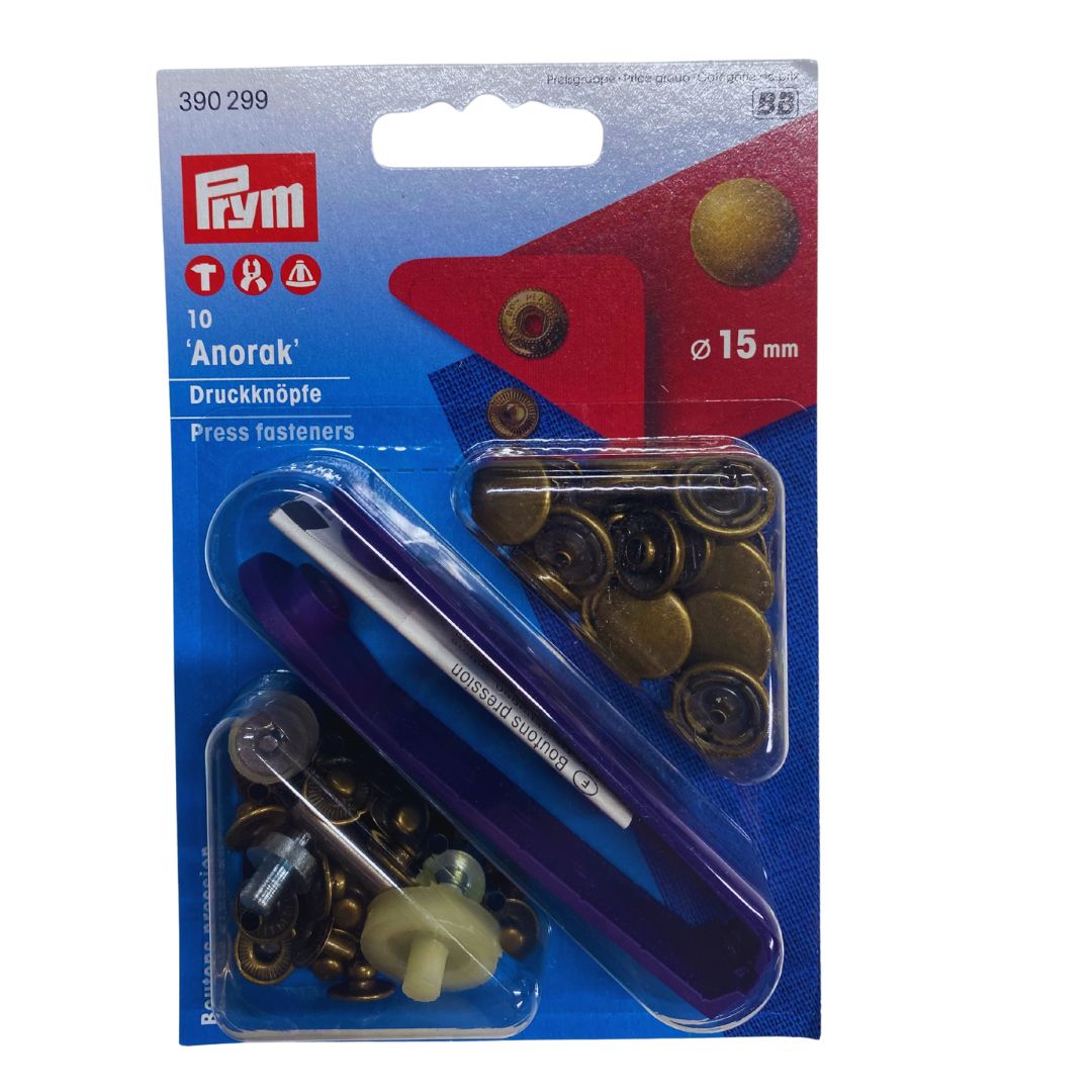 Anorak Press Fasteners 15mm | Multiple Colours | Prym