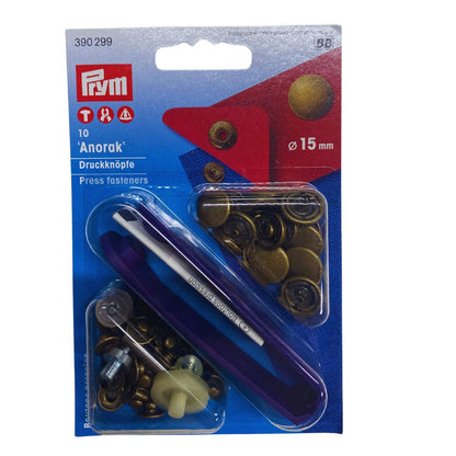Anorak Press Fasteners 15mm | Multiple Colours | Prym