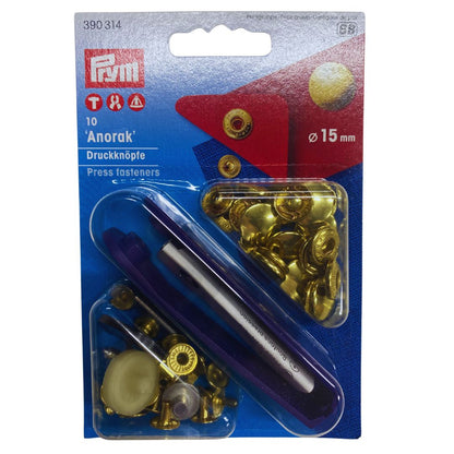 Anorak Press Fasteners 15mm | Multiple Colours | Prym