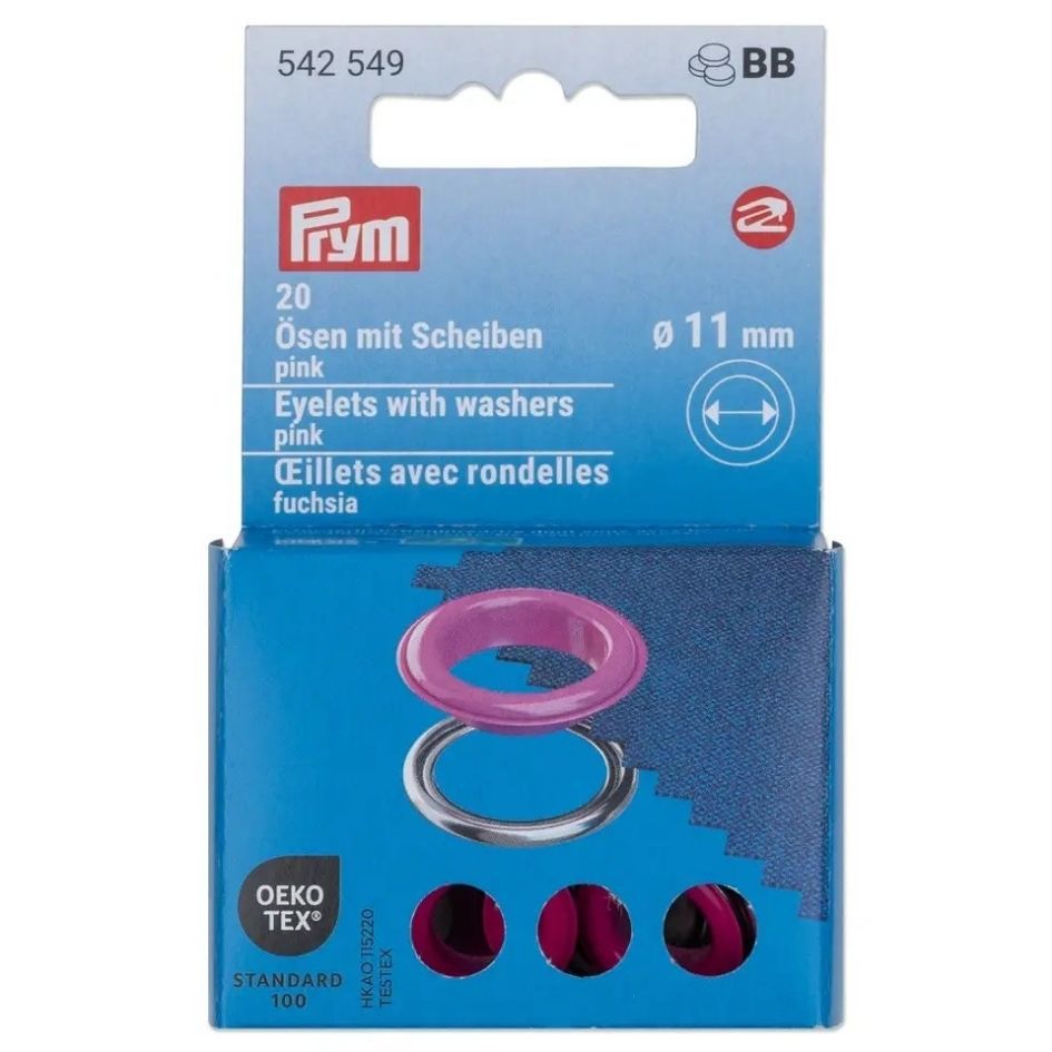 Eyelets with Washers | Multiple Colours | Prym Vario Tool