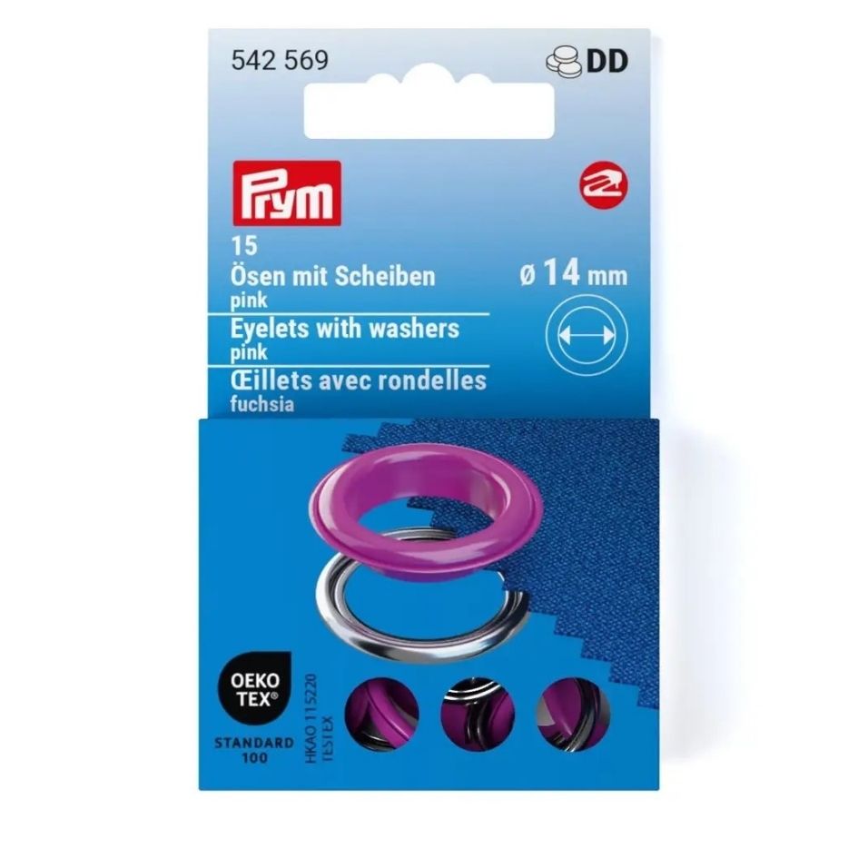 Eyelets with Washers | Multiple Colours | Prym Vario Tool
