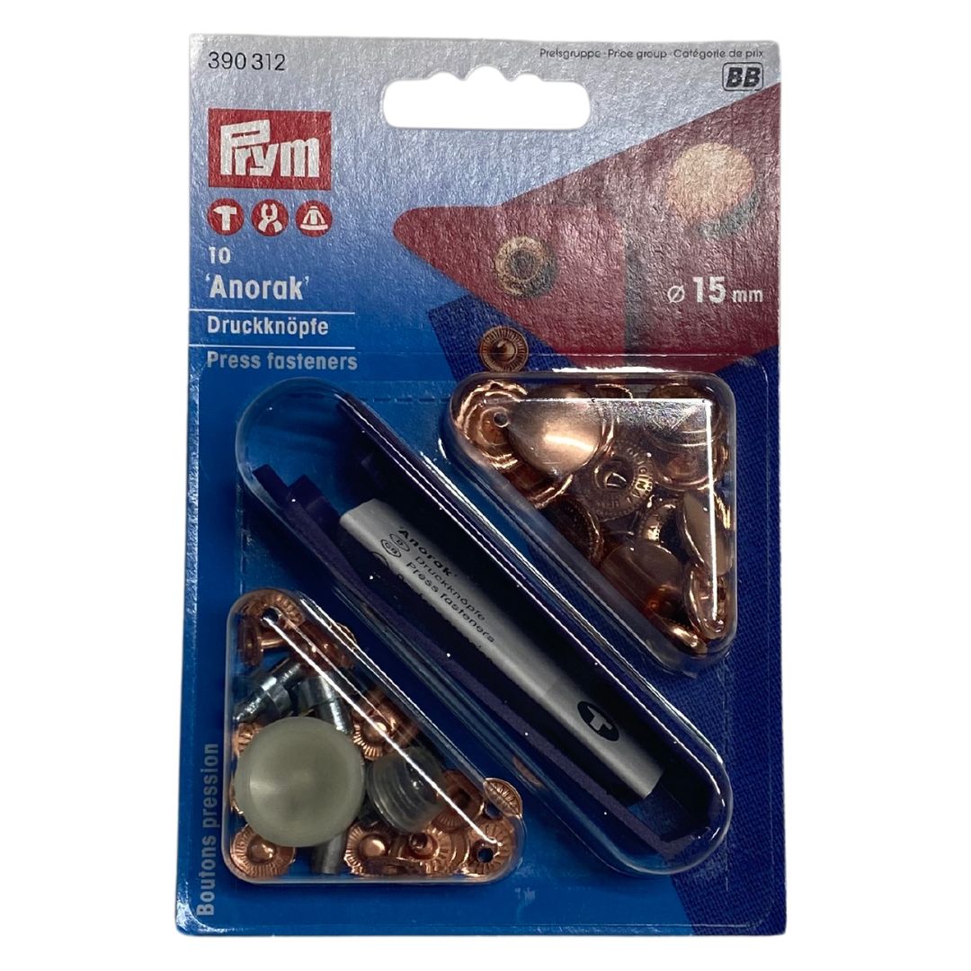 Anorak Press Fasteners 15mm | Multiple Colours | Prym