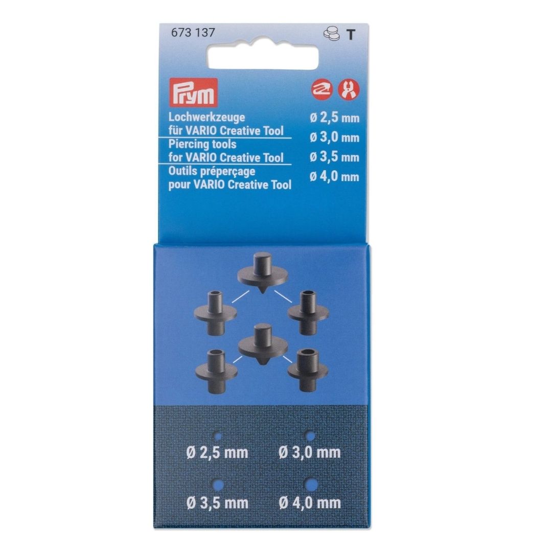 File Piercing Tool Vario Piercing Tool 2.5mm, 3mm, 3.5mm, 4mm | Prym - Sew Confident