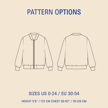 Amelia Bomber Jacket sewing pattern