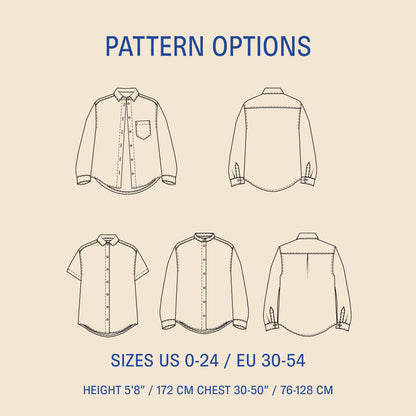 Anna Shirt sewing pattern