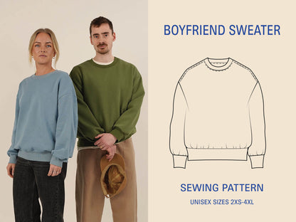Boyfriend Sweater sewing pattern