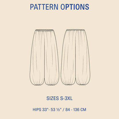 Bubble Pants Sewing Pattern